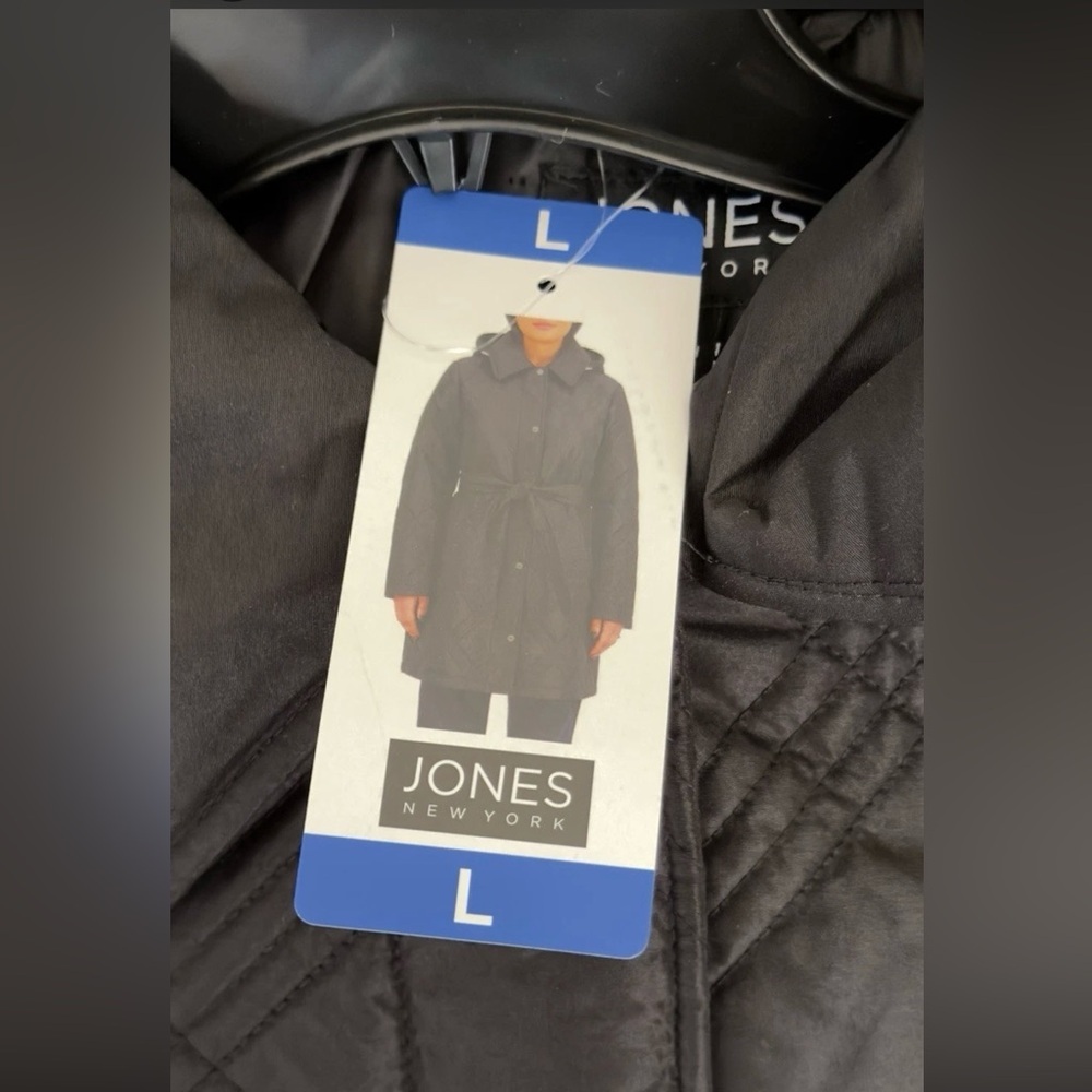 Jones New York Women's Belted Quilt Jacket SzL new - Picture 9 of 10